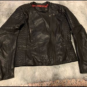 Ci Sono by Cavalini Faux Leather Jacket - Kids | Color: Black | Size: 10